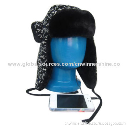 Trapper Hat Beanie with Built-in Audio Speaker, Replacement with All MP3 Players and iPod